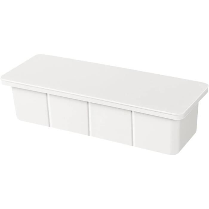 Poubelle à compostage rectangulaire en plastique Type A, blanc, 4 L