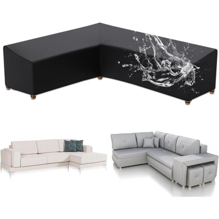 Housse De Canapé d'angle pour Meubles De Jardin Extérieur, Tissu Oxford 210D en Tissu Anti-poussière, Imperméable Et UV (215 * 215 * 87cm) | Leroy Merlin
