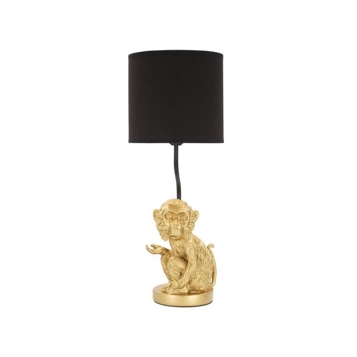 Lampe à poser en métal doré Monkey 20 x 51.5 cm