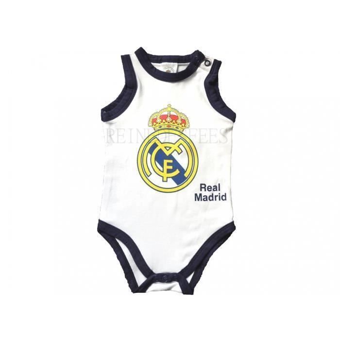 Body Bebe Debardeur Real Madrid 6 Mois Logo Du Club Joli Bodie Blanc Marin Sans Manches Fans Foot Ronaldo Idee Cadeau Naissance Blanc Cdiscount Pret A Porter