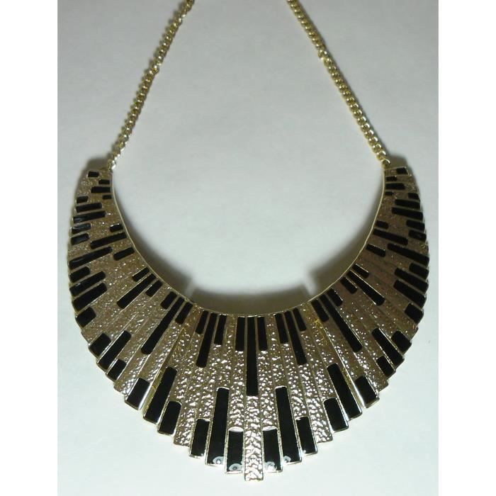 Collier Vintage Micris - Plastron Articulé Doré - Style Années 90 - Occasion