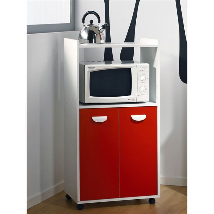 Desserte Micro Ondes 2 Portes Rouge Parla Achat Vente Desserte