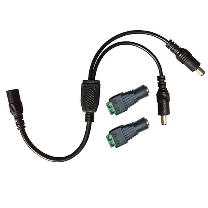 10x12V mâle+femelle prise d'alimentation DC connecteur adaptateur pour CCTV U3
