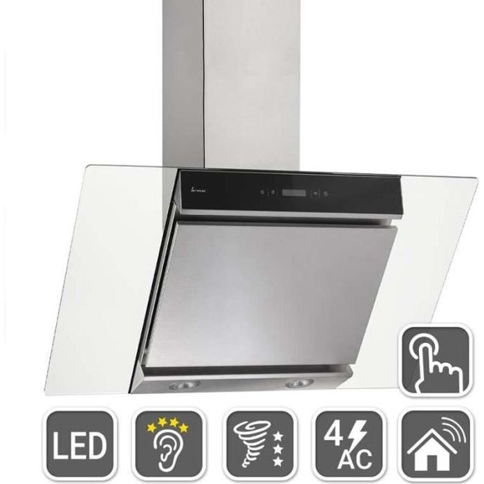 tactile/avec éclairage LED/Smart App/acier inoxydable KKT KOLBE FREE9004TC 90cm Hotte de cuisine 