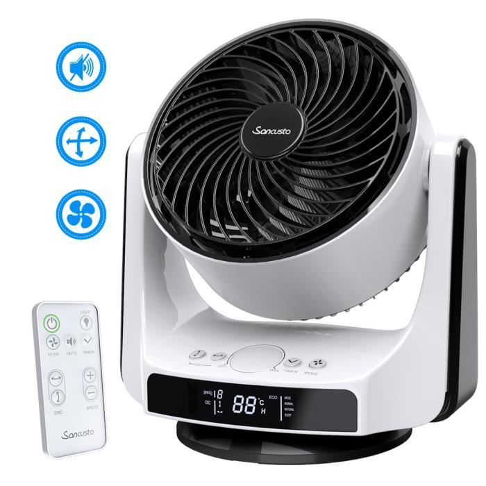 Ventilateur De Table 8 Vitesses Avec Telecommande Timer
