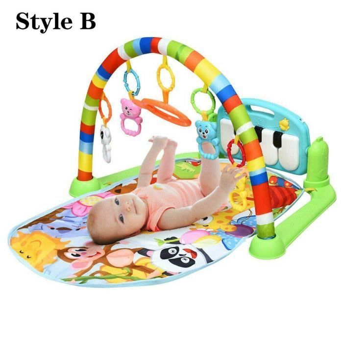 Tapis D Eveil Bebe Activite Gymnastique Tapis De Jeu Pour Enfants 0 12 Mois Developpement Tapis Doux Hochets Jouets Type B Cdiscount Puericulture Eveil Bebe