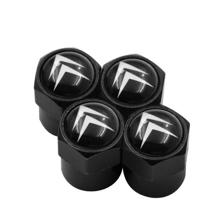 ZWH-box 4 pièces Capuchon de Tige de Valve de Voiture en Acier Inoxydable Capuchons de Couverture dair Bouchons de Valve de Pneu de Roue pour citroën DS5 DS6 DS9 DS7 DS4 Berlingo 