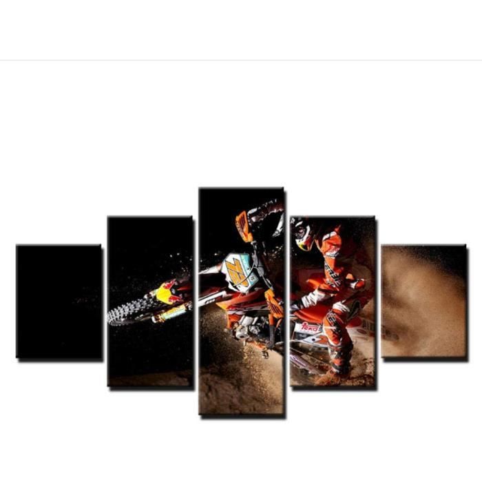 Déco Murale Moto Tableau Toile Harley-Davidson Triptyque