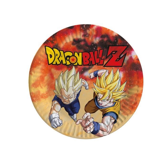 8 Assiettes En Carton Dragon Ball Z 23 Cm Cdiscount Maison