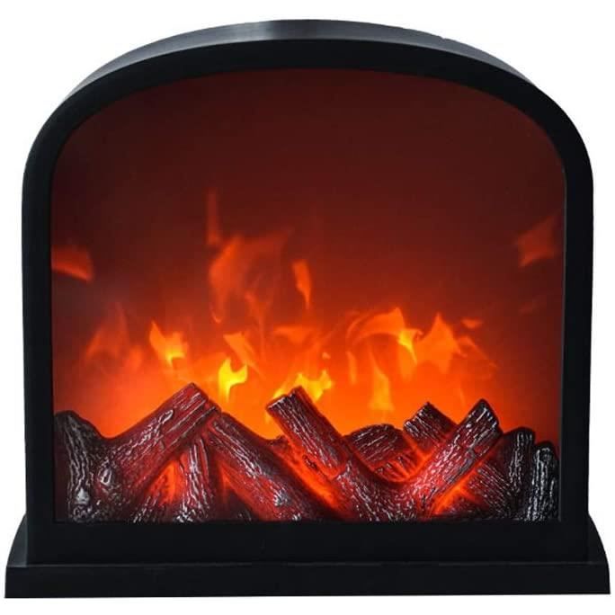 Edinber Lampe à charbon de bois simulée, lampe de cheminée sans flamme, lampe LED réaliste, lampe de nuit pour festival, décoration d'intérieur, camping, cabane