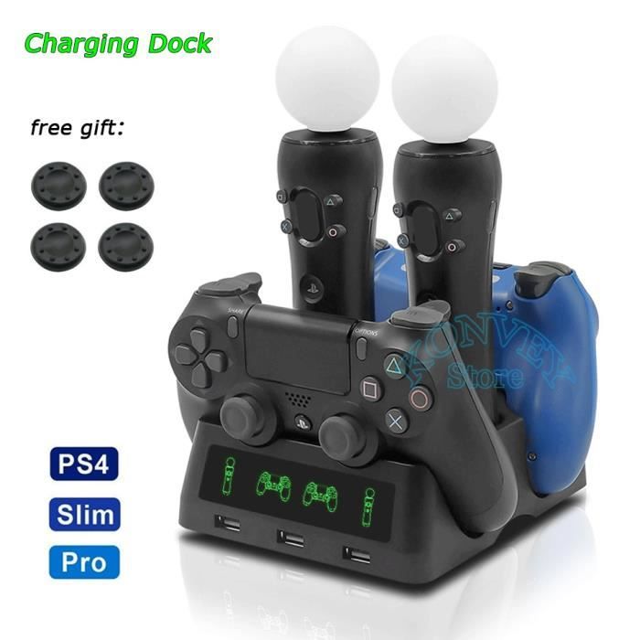 Jeux vidéo,Support de chargeur pour manette de jeu PS4 PS Move VR  PSVR,station de charge pour PS VR Move PS 4,accessoires de jeux -D -  Cdiscount