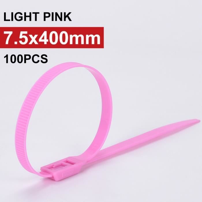 Attaches De Câble, Collier De Serrage 100 Pièces, 400 Mm X 7.6 Mm