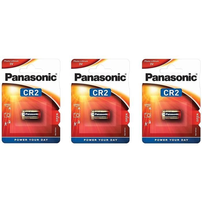Pile au Lithium Panasonic CR2 3 V Blister 1 x 3 Paquet de 3