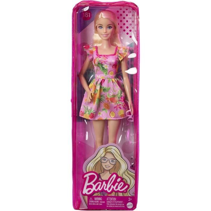 Coffret Barbie Poupee Mannequin Fashionistas Blonde Cheveux Long