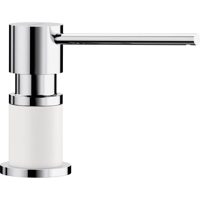 Distributeur de savon liquide vaisselle dévier à encastrer accessoire cuisine BLANCO LATO blanc / chromé contenance 300ml