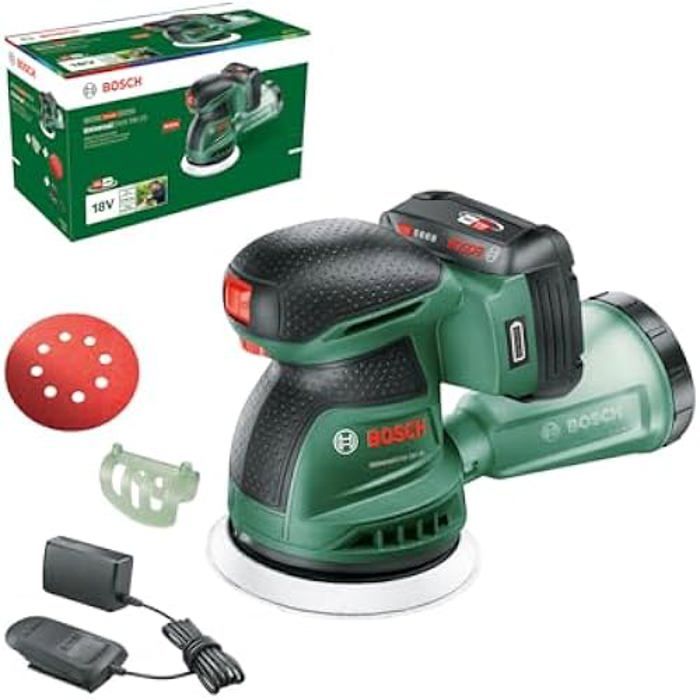 Ponceuse excentrique BOSCH UniversalOrbit 18V 20 Sans fil 2 0 Ah Idéale pour bois et surfaces vernies