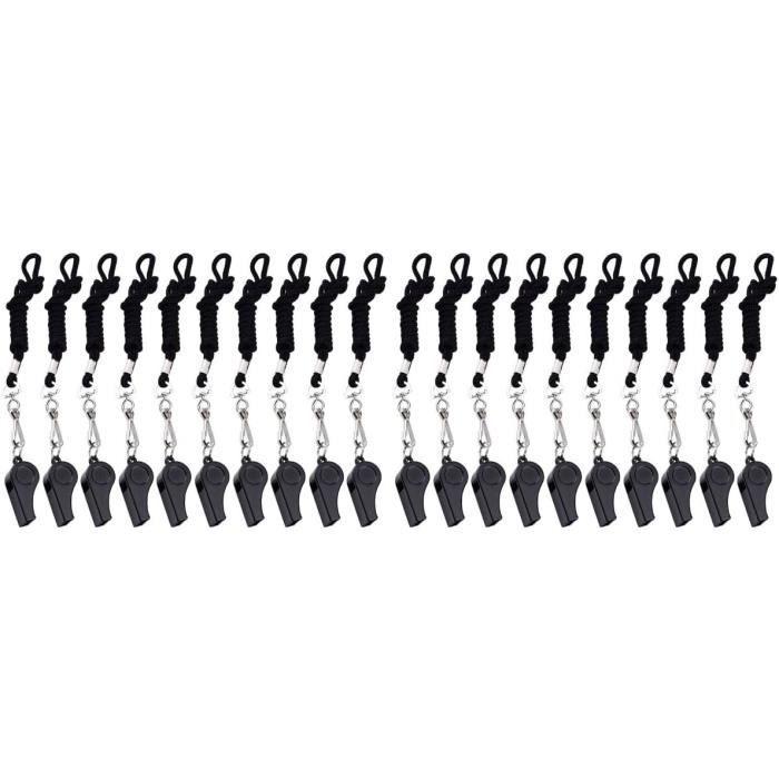 20 Boucles De Sifflet De Survie En Plastique - Pour Bracelets Paracorde Et Accessoires