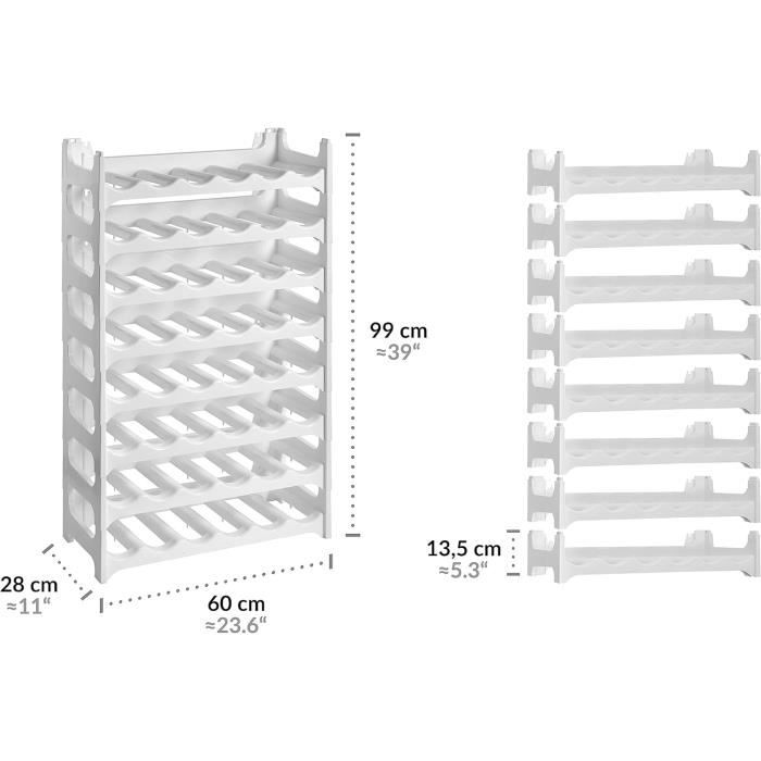 Casier À Bouteilles - Design Modulaire Et Empilable Pour 48 Bouteilles ...