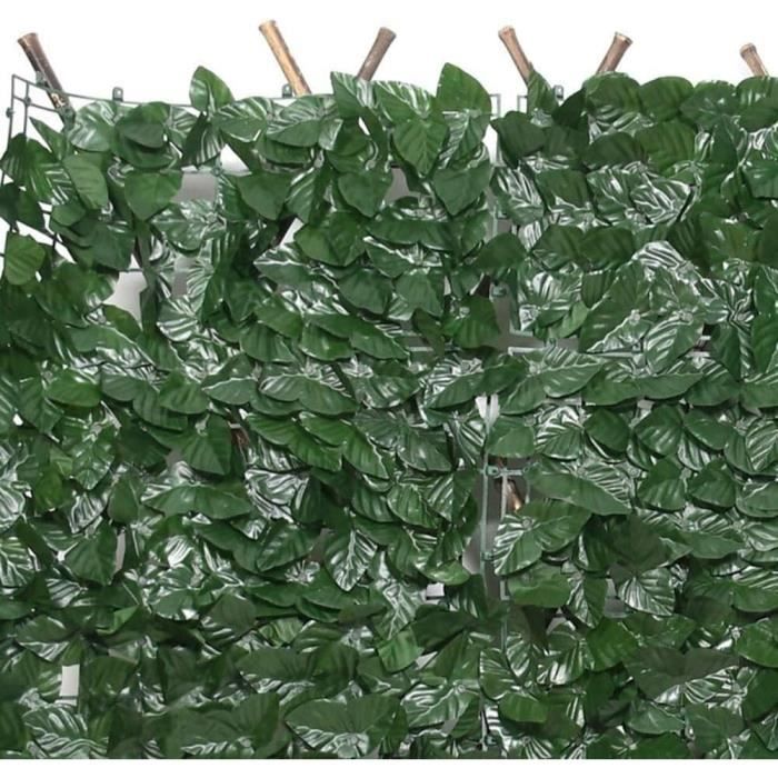 Clôture Feuilles Lierre 0,5m X 1m/3m - Brise Vue Jardin Haie Artificielle En Rouleau, Écran Intimité Balcon Patio
