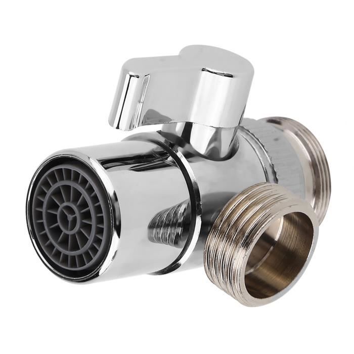 Vanne d'inverseur de douche à 3 voies inverseur inverseur robinet M22 x M24  adaptateur de douche de remplacement vanne de robinet pour cuisine ou salle  de bain