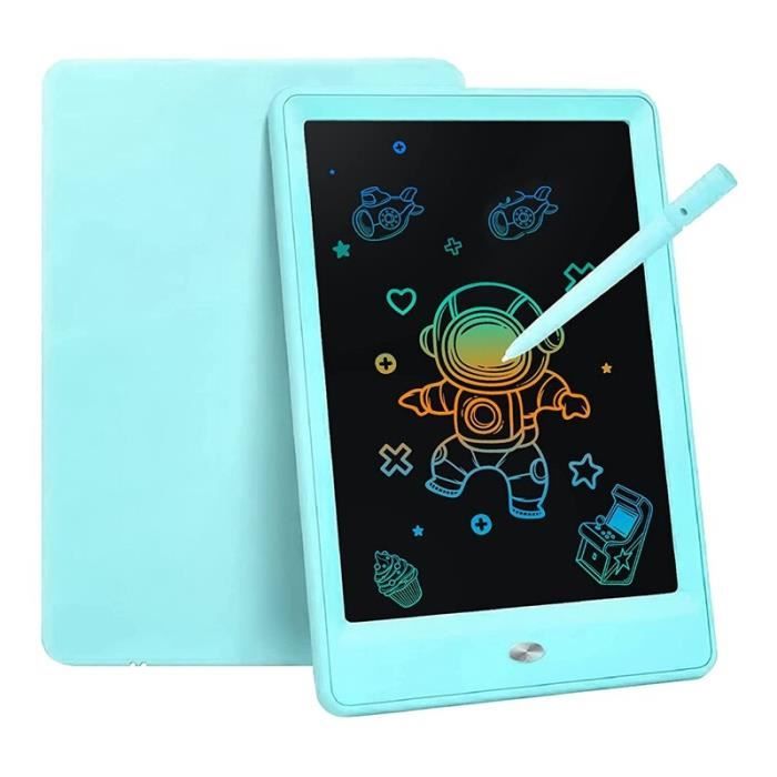 Lot De 2 Tablettes D'écriture LCD TEKFUN 10 Pouces, Effaçable, Avec Stylet Et Cordon, Pour Enfants De 3 à 7 Ans, Cadeaux Anniversaire Noël (rose Et Bleu)