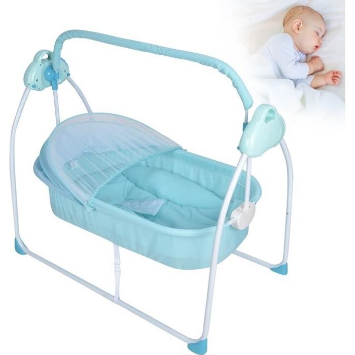 Berceau Bebe Balancoire Electrique Balancelle Lit Automatique Moustiquaire Trois Modes Pour Bebe 0 A 18 Mois Bleu Bot Cdiscount Puericulture Eveil Bebe