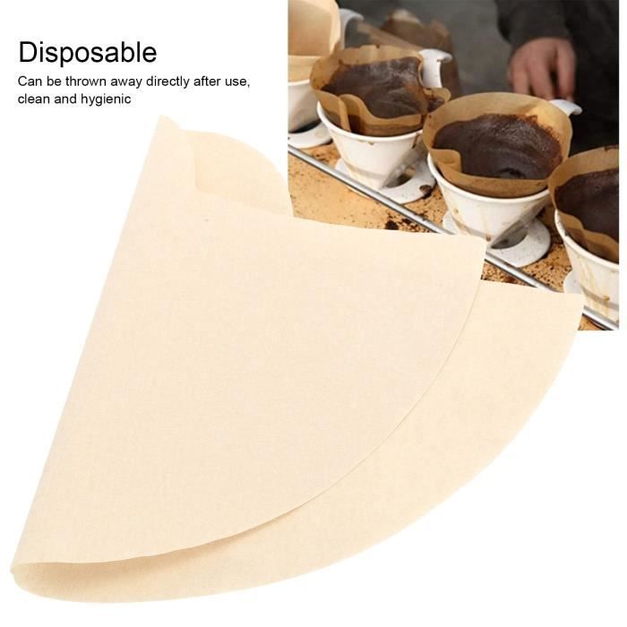 500 Filtres à Café Coniques En Papier Non Blanchis - Taille 4, Pour Cafetières Manuelles Et Pour-over