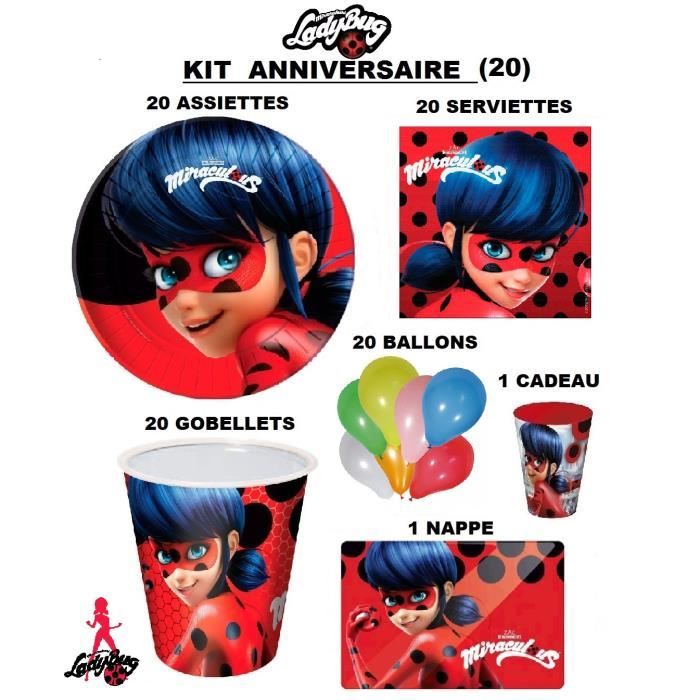 Kit Anniversaire Ladybug Cadeau Cdiscount Maison