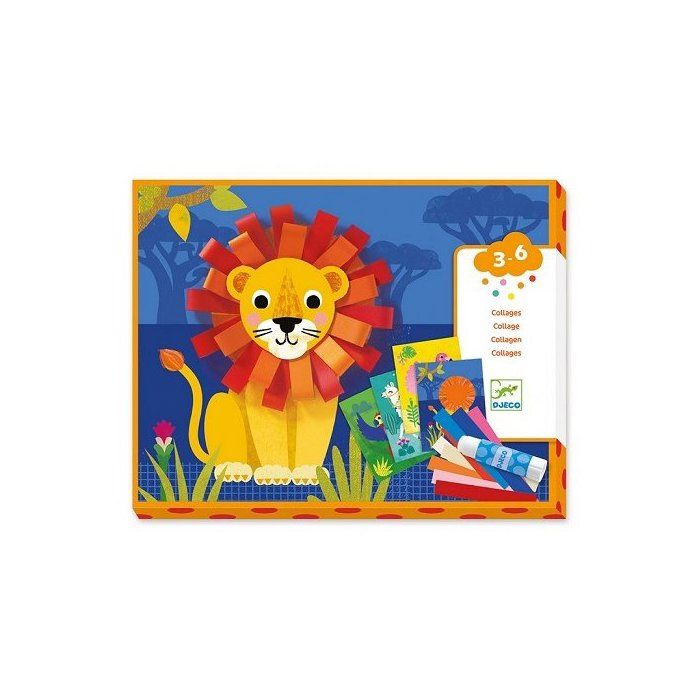 Créa Lign Coffret Feutrine – Tableaux Faciles Dans La Savane, 6 Tableaux, 6 Planches, Chevalet, Dès 3 Ans