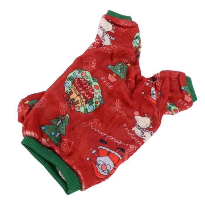 Drfeify Costume de Noël pour chien Costume de Noël pour animaux de