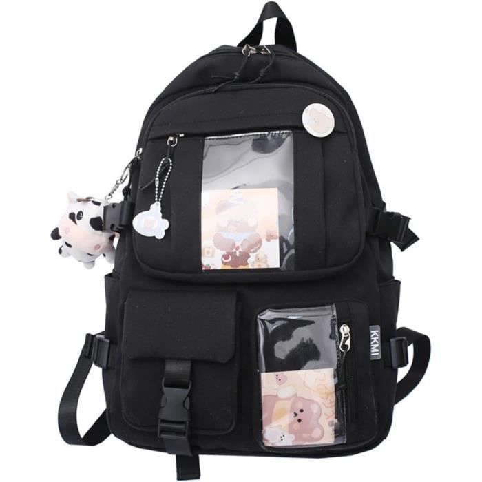 Sac école Japonais Sac à Dos Kawaii YILCER Pour Filles - 40x30x11 Cm, Nylon, Avec Accessoires Mignons - École, Voyage Style Japonais Adolescente Sac école Japonais Sac à Dos Kawaii YILCER Pour Filles - 40x30x11 Cm, Nylon, Avec Accessoires Mignons - École, Voyage Style Japonais Adolescente