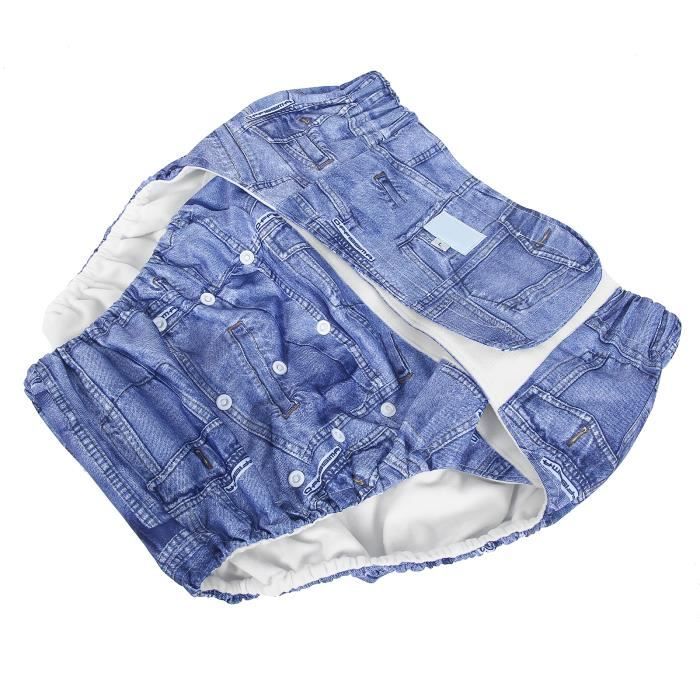 Culotte D'incontinence Réutilisable Unisexe Taille L - En PVC, Confortable Et Lavable
