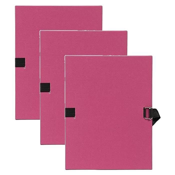 10 Chemises à Dos Extensible Exacompta - Format A4, Dos Jusqu'à 13cm, Papier Toilé Noir