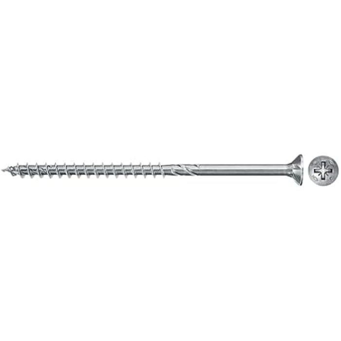 200 vis PowerFast tête fraisée FISCHER empreinte PZ zingué filetage partielTaille:Ø 5 x 50mm - vue 2