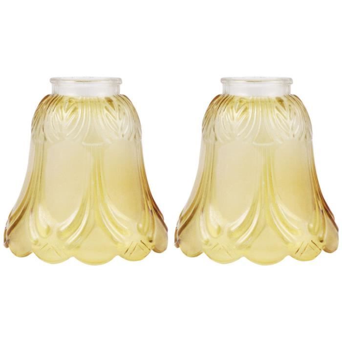 1 pc abatjour en verre remplaçable forme florale couverture de lumière