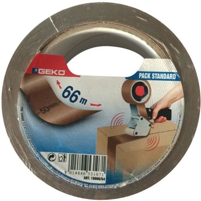 Adhésif emballage - 50 mm x 66 m - havane