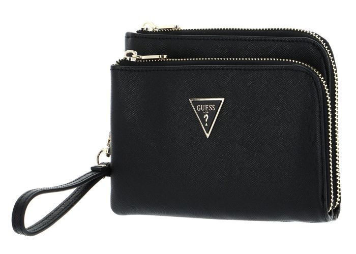 GUESS Double Flat Pouch Black 239156 sac de soir e sac a main