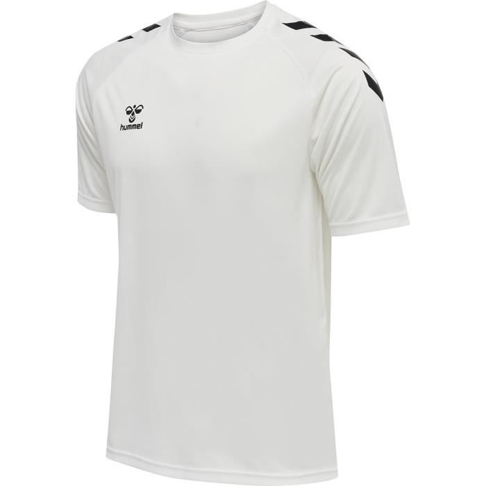 T-shirt homme Hummel Core Poly - blanc - manches courtes - respirant T-shirt homme Hummel Core Poly - blanc - manches courtes - respirant