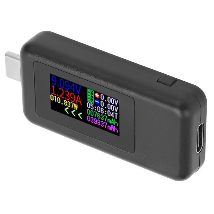 Testeur USB-C Diymore - Mesure Tension, Courant, Puissance - Affichage Courbe - Compatible PD/QC/SCP