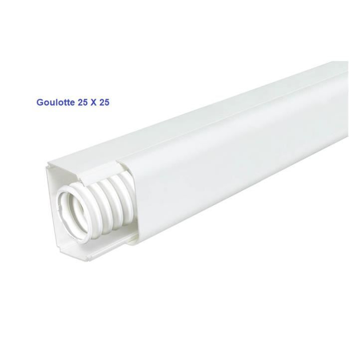 Goulotte plastique climatisation 25 X 25 mm Lg 2m Cdiscount Bricolage