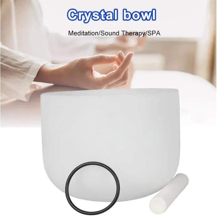 ENERGYSOUND Bol Chantant En Cristal De Quartz Givré De Couleur Rouge