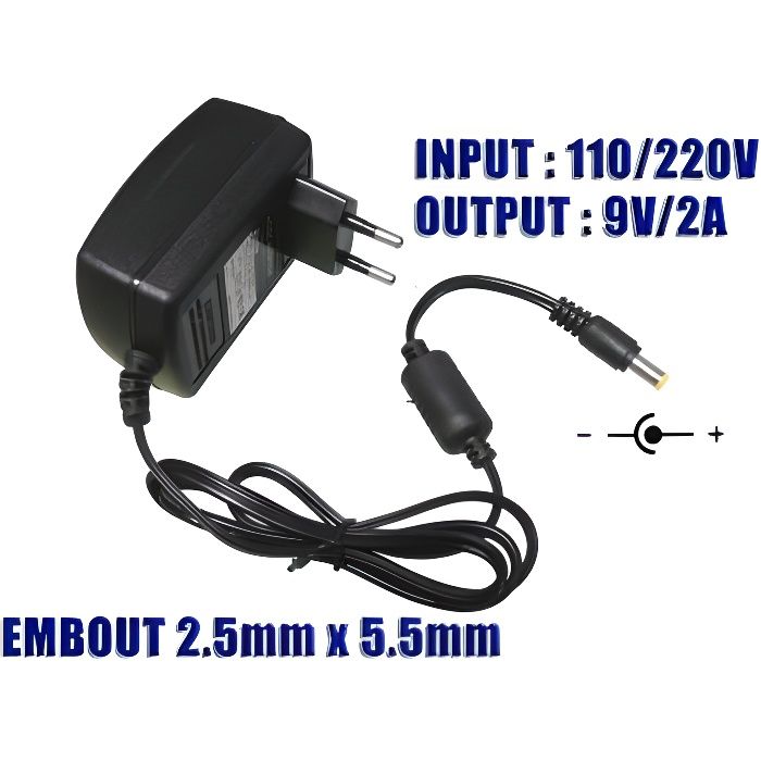 Alimentation Externe 220V AC Vers 7.5V DC 2A - Marque KALEA-INFORMATIQUE - Garantie 1 An - Neuf Sous Emballage