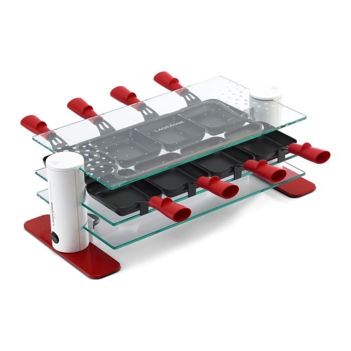 Lagrange 349302 Fondue Elégance En Acier Inoxydable Brossé Rouge