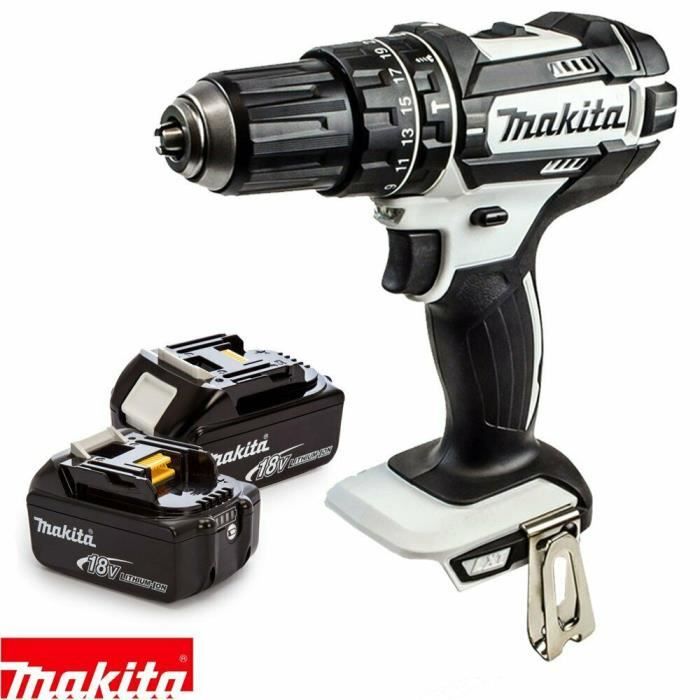 Perceuse Visseuse Sans Fil Makita DHP489RTJ - Moteur Sans Balais - 2 Batteries 5,0 Ah - Étau Makpac Inclus