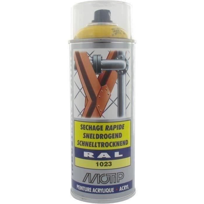 Peint acryliq séch rapide Jaune Trafic RAL1023