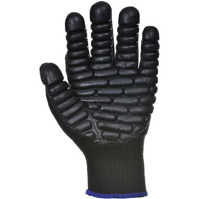 Gants Anti Vibration Portwest - Noir - Main - 50% Coton, 45% Nylon, 5% Caoutchouc Chloroprène