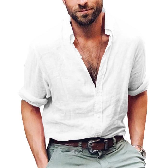 chemises en lin homme