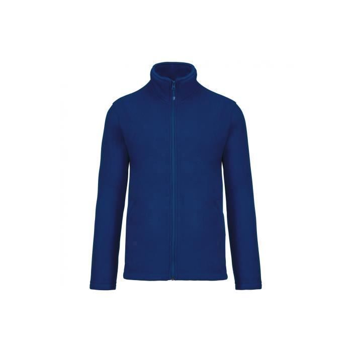 Polaire micropolaire zippee Kariban Falco Homme Bleu Sports d hiver Montagne Trueindigo Cdiscount Sport