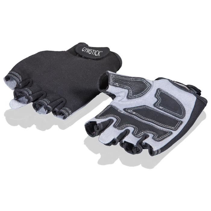 Gants de Fitness - GYMSTICK - 61135-m - Respirant - Noir / Gris - Homme Gants de Fitness - GYMSTICK - 61135-m - Respirant - Noir / Gris - Homme