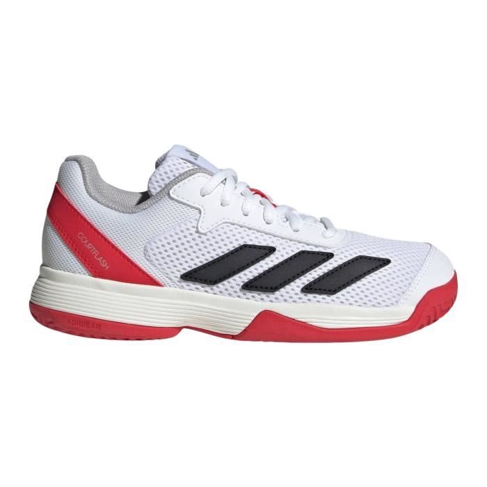 Chaussures de tennis - Adidas - Courtflash - Enfants - Blanc noir rouge - Confort optimal